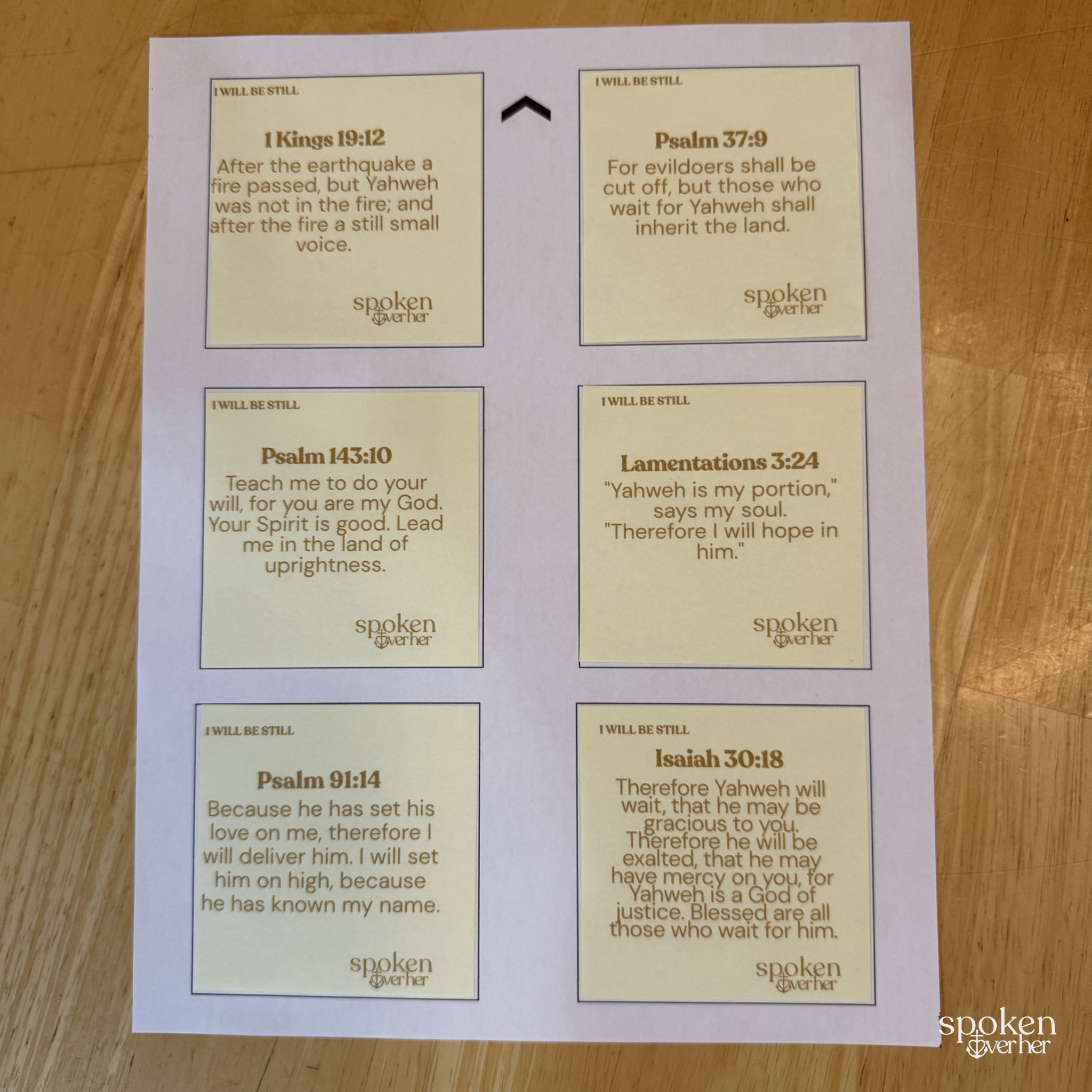 I Will Be Still — Declaration Pack